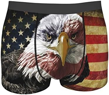 AuHomea Usa Eagle Head Boxer Briefs for Men High-Quality Elastic