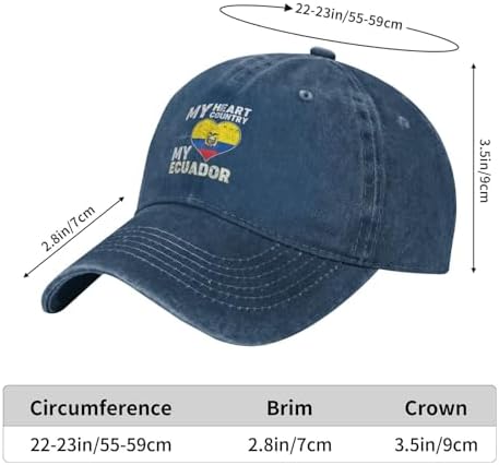 My Heart Country Ecuador Baseball Cap