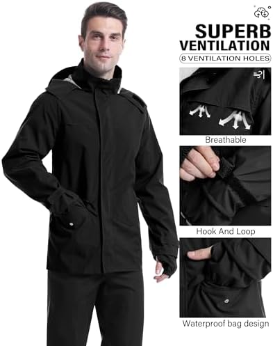 iCreek Eco-Friendly Waterproof jacket and pants 2 in 1 Set