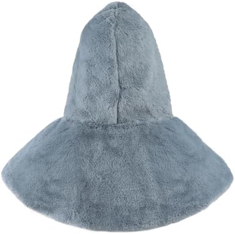 Adjustable Ski Mask Fleece Hooded Shawl for Kids