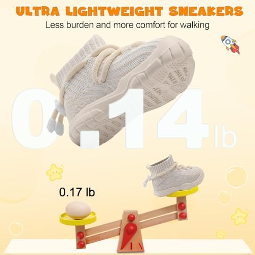 JIASUQI Toddler Sneakers Wide Non-slip Lightweight