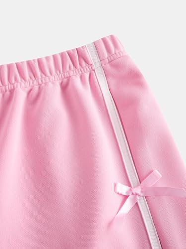 Cute Bow Side Elastic Waist Sweatpants for Girls
