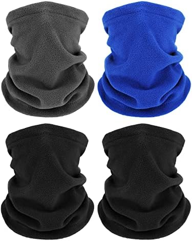 Geyoga 4-Piece Kids Winter Neck Gaiters Fleece