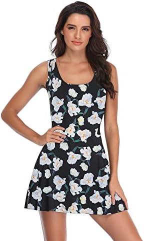 PCGAGA Womens Tennis Dress Workout with Built-in Shorts Stylish