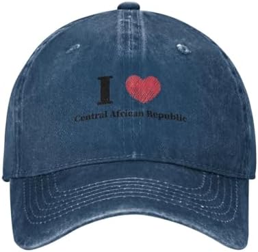 I Love Central African Republic Baseball Cap for Women and Men