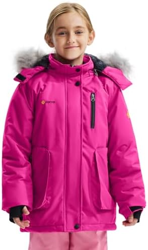 GEMYSE Girls Winter Waterproof Ski Jacket