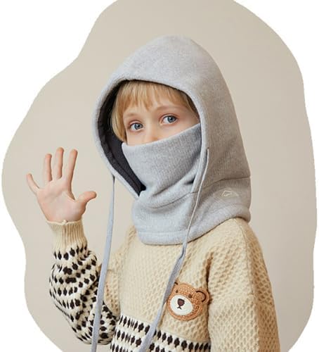 Balaclava Ski Mask for Kids Sherpa Hood Warm Cold-Proof