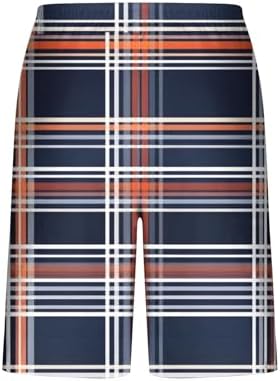 Mens Plaid Block Print Shorts
