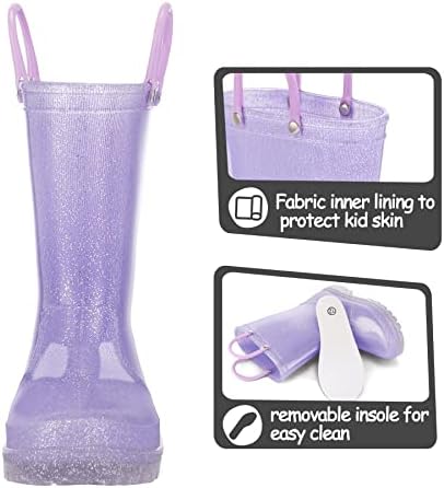 K KomForme Kids Rain Boots - Waterproof Lit