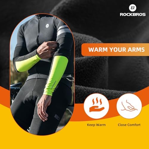 Thermal Arm Warmers for Men Winter Cycling Compression Sleeves