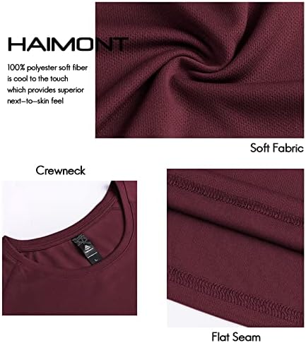 Haimont Mens moisture-wicking crew-neck t-shirt with reflective logo