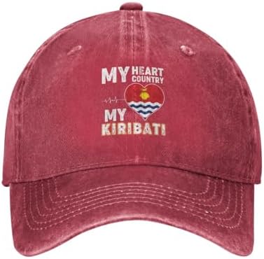 My Heart My Country My Kiribati Baseball Cap Women Men Sun Hat