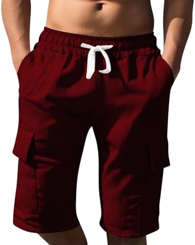 Finelylove Mens Summer Casual Beach Shorts Relaxed Fit Easy-Wear