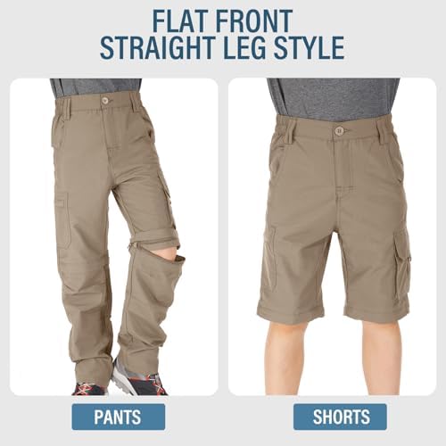 Boys Quick Dry Cargo Pants Hiking Waterproof Outdoor Camping Fishing Scout