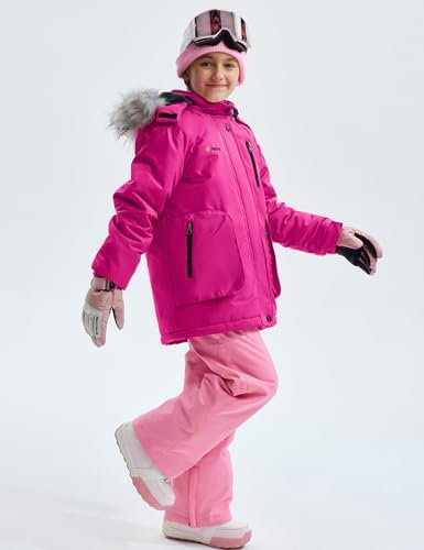 GEMYSE Girls Winter Waterproof Ski Jacket