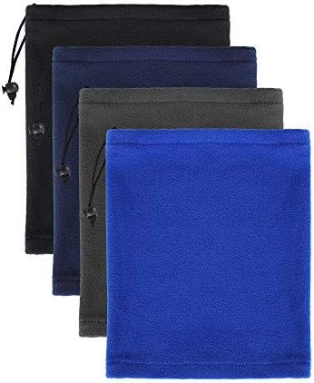 Geyoga 4-Piece Kids Winter Neck Gaiters Fleece