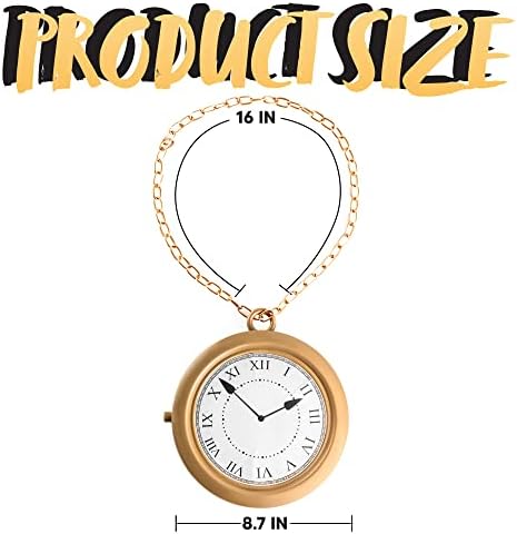 Spooktacular Gold Clock Necklace Halloween Party Decorations