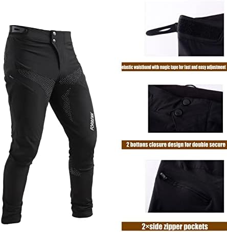 FORBEMK Boys Youth Mountain Bike Pants Comfy Quick-Dry