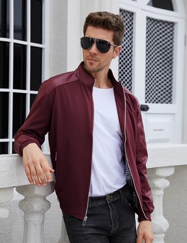 Tanming Mens Slim Fit Windbreaker Jacket