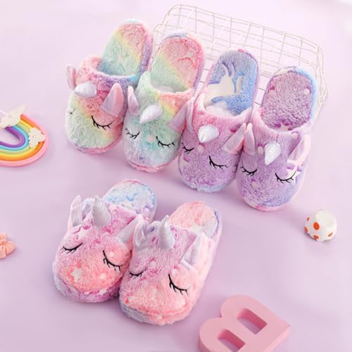 Adorable Unicorn Slippers for Kids Warm Fuzzy
