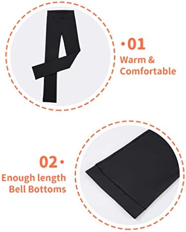 Girls Ice Skating Pants for Students - Black High Waist