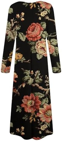 ZCJBWWHF Boho Floral Long Dress for Women