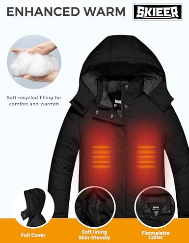 Skieer Girls Waterproof Winter Jacket