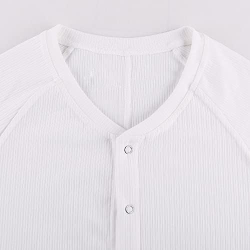 Mens Thermal Long Sleeve Nightwear Pajamas with Knit Fit