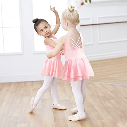 Girls Ballet Tank Leotard with Butterfly Hem