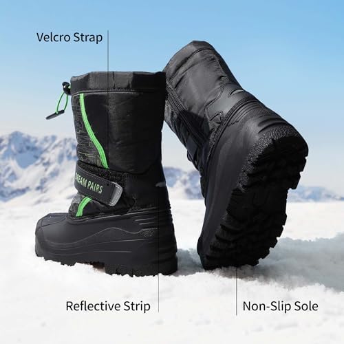 DREAM PAIRS Boys Girls Mid Calf Snow Boots for Kids