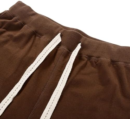 Elastic Waist Drawstring Lounging Athletic Shorts for Men