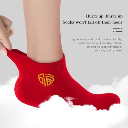 Vivid Red Ankle Calf Socks for Men Extra Soft Comfortable Durable