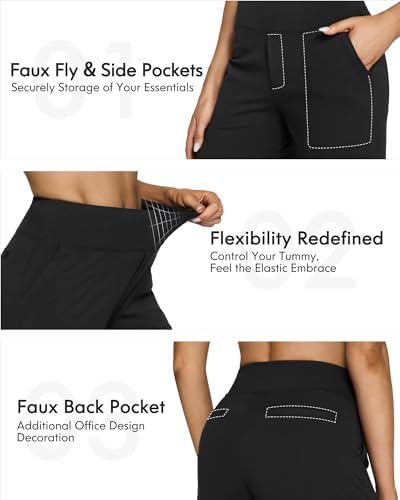 G4Free Womens Stretch High Waist Yoga Pants with Pockets