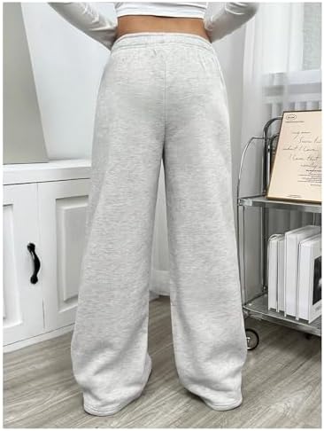 RoseSeek Wide Leg Thermal Joggers for Girls
