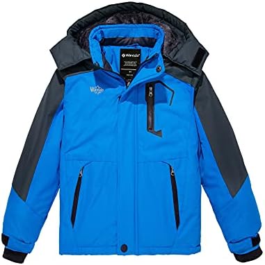 Wantdo Boys Waterproof Ski Jacket Fleece Snowboarding Jackets