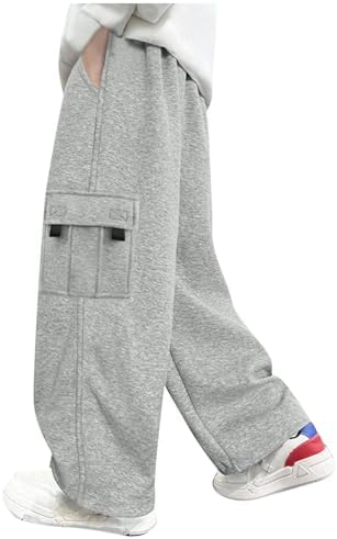Soft comfortable-unisex athletic sweatpants with pockets for girls and boys