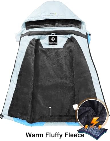 GEMYSE Girls Waterproof Ski Jacket Fleece