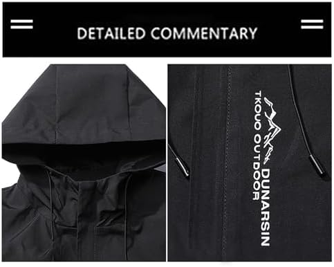 Lightweight Waterproof Rain Jacket for Men Hiking Travel Hooded Windproof Shell
