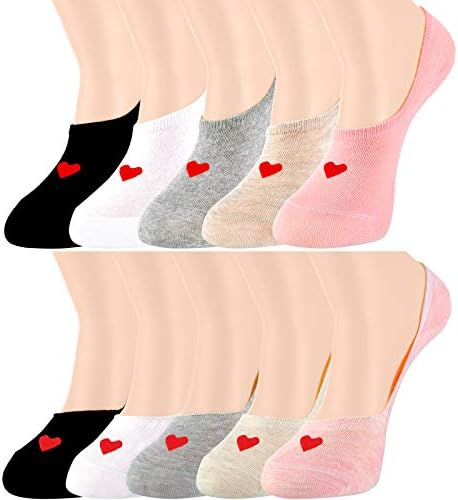 Geyoga 10 Pairs No Show Socks for Girls