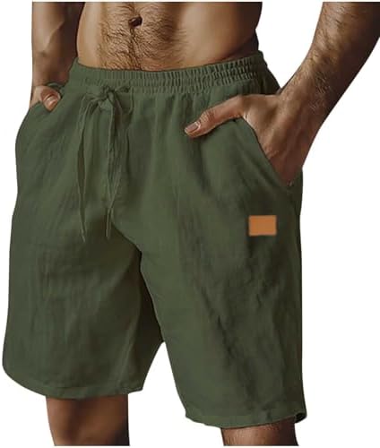Xiaojmake Casual Drawspring Cotton Shorts for Men