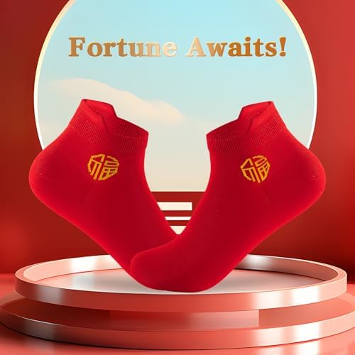 Vivid Red Ankle Calf Socks for Men Extra Soft Comfortable Durable