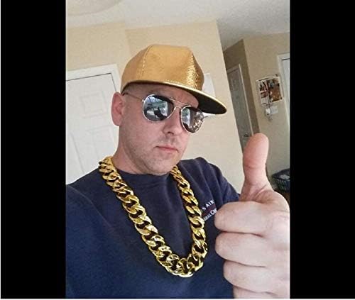 80s Gold Chain Necklace Adjustable Costume Accessory