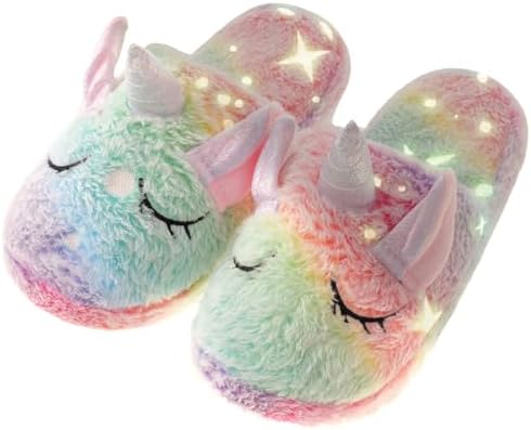 Adorable Unicorn Slippers for Kids Warm Fuzzy