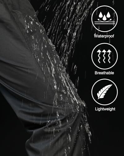 iCreek Mens Waterproof Rain Pants Block Out Wetness