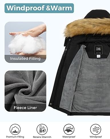 ZSHOW Girls Waterproof Ski Jacket