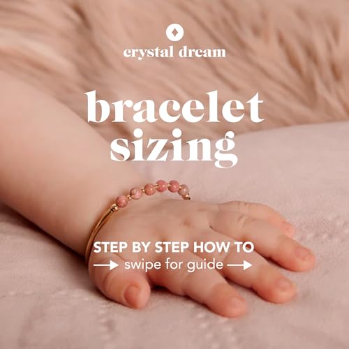Baptism Bracelet for Baby Girls Engraved Cross Crystal Dream