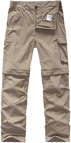Boys Quick Dry Cargo Pants Hiking Waterproof Outdoor Camping Fishing Scout