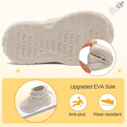 JIASUQI Toddler Sneakers Wide Non-slip Lightweight