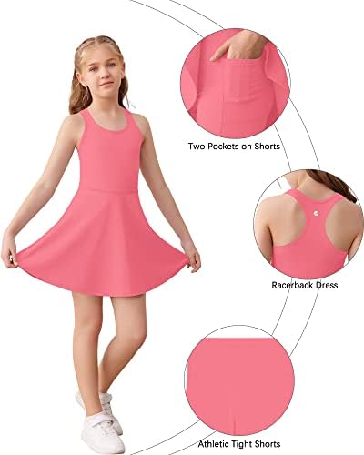 Haloumoning Girls Racerback Tennis Dress