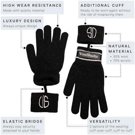 Merino Wool Winter Gloves